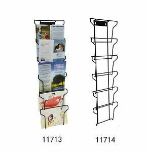 Wall Mount Greeting Card Display Wire Rack 7X5 Pocket 7.2-7.8&#034; Wide 6 Pockets