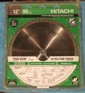 Hitachi 12&#034; Circular Saw Blade. Thin Kerf 90 Tooth. New/unused. Free Priority.