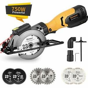 Mini Circular Saw Ginour 6.2A Small Power Saw with Laser Guide 6 Blades2 pcs ...