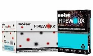 BOISE FIREWORX Premium Multi-Use Colored Paper 8.5&#034; x 11&#034; Letter Turbulent Tu...