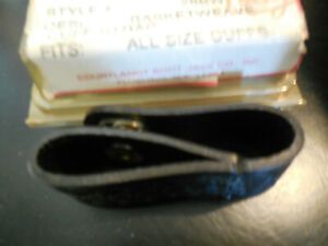 JAY-PEE BASKETWEAVE LEATHER HAND CUFF STRAP HOLDER CHROME SNAP