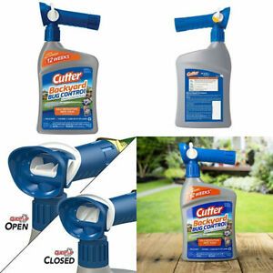 Cutter Backyard Bug Control 32 oz 32oz Hose Spray, Silver Bottle
