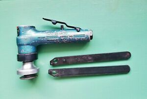 Vtg CLECO 136VGL Right Angle Grinder 7/8&#034; Diameter Ext Sleeve 2 WRENCHES USA VGC