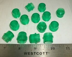 Lot of 15 Dialco Green Faceted LENS FOR Panel Mount Pilot Indicator Light Lamp A