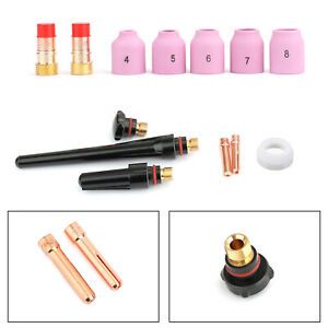 Areyourshop 13pcs TIG Welding Torch 17/18/26 Stubby Gas Lens Kit 1/16&#034;-3/32&#034; S3