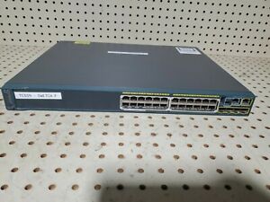 Cisco Catalyst WS-2960S-24PS-L V04 PoE+ 24 Port Gig Switch w/warranty. 2960-S