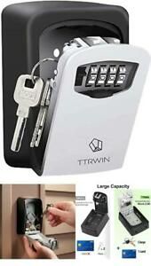 4 Digit Combination Key Lock Box Wall Mount Safe Secure Cabinet Storage Case In