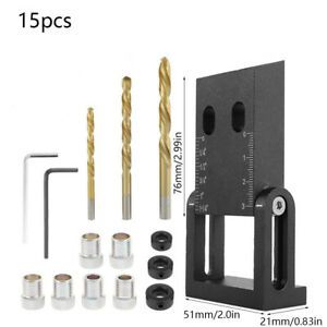 8/15/39pcs Woodworking Oblique Hole Locator Set 15 Degrees Angle Drill Guide  SU
