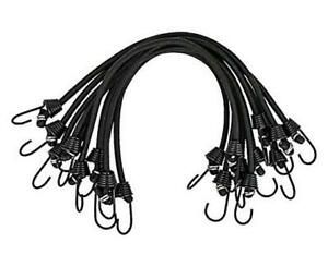 9 Inch Mini Bungee Cords with Metal Hooks, Set of 10 Industrial Bungee Cords