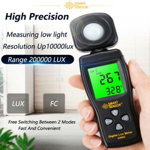 Luxmeter Digital Lux Meter Luminometer Photometer Light Meter 0-200000 AS803