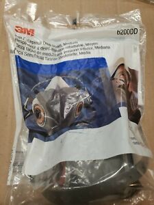3M 6200 Medium Half Facepiece Reusable Respirator New