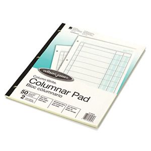 Wilson Jones Columnar Pad, ColumnWrite, 8-1/2&#034; x 11&#034;, 2 Columns, 50 Sheets per