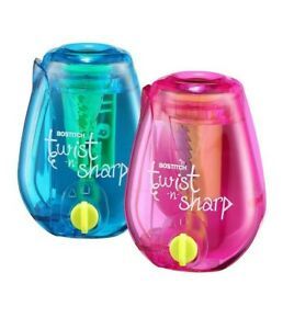 Bostitch Office Twist-N-Sharp Manual Pencil Sharpener Single Hole 2-Pack
