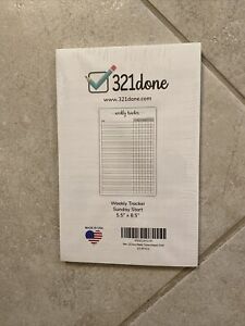 321done Weekly Tracker - 50 Sheets 8.5&#034; x 5.5&#034; Habit Medicine Tracker Days Pad