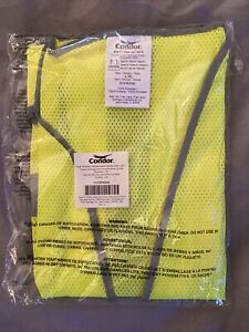 NEW In Package Condor 53YN34A High Visibility Yellow/Green Safety Vest Size L/XL