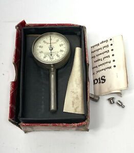 Starrett 196B Dial Test Indicator 0.200&#034; Range x 0.001&#034; Rear Plunger Type w/ Box