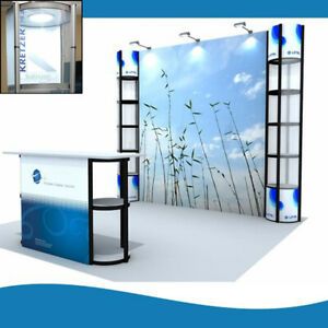 10ft Portable Twist Towers Backlit Trade Show Displays Booth Set Pop Up Stand