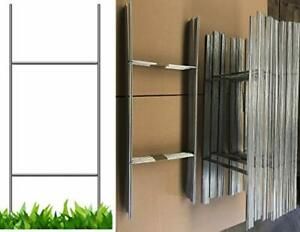 50 Signs Stake 30&#039;&#039; Double H-Frame 30x10 Inch 50 Pieces Signs Stake 30&#039;&#039; Tall...