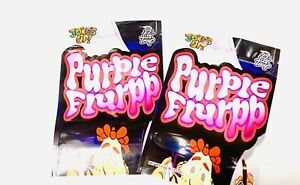 25x PURPLE-FLURPP SMELL PROOF COOKIE MYLAR BAGS 6x4INCH
