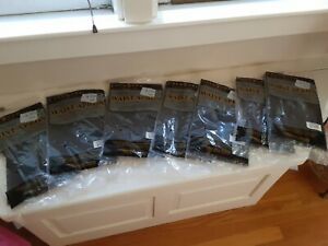 Lot of 7 Waist Apron with 3 Pockets Black Waitress Waiter Server Aprons NIP