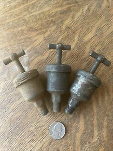 3 Very unusal Grease cups hitt and miss engines