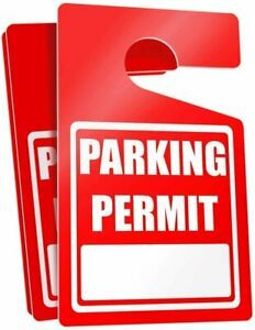 Parking Permit Hang Tags (Red) TOUGH and THICK  Write-On Easy DIY Mirror