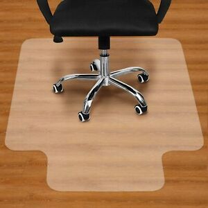 36&#034;X48&#034; Clear PVC Carpet Rug Protective Chair Mat Pad For Floor Office Rolling C