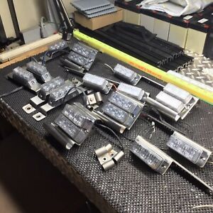 Large Lot whelen tir3 Motorcycle Lights With Harley Brackets