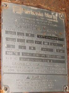 Submersible pump Fairbanks Morse 50hp , KD41-076483-1