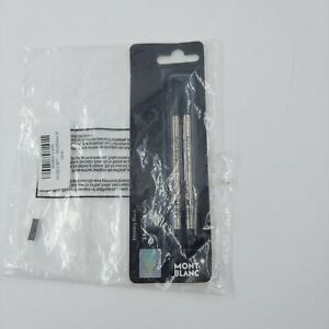 Mont Blanc Rollerball Pen Refill, Med Point, 2/Pack, Mystery Black (MNB107877)