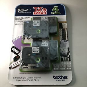 Genuine Brother TZe-231, 1/2&#034; TZ tape 4 Pack