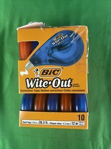BIC Wite-Out Brand EZ Correct Correction Tape, White, 10-Count  BOX DAMAGE