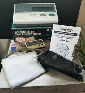 OMRON HEM-725C BLOOD PRESSURE MONITOR Auto Inflate, Digital, Pulse, D-ring Cuff