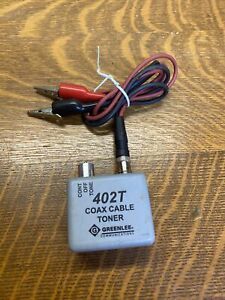 Greenlee Communications 402T Coax Cable Toner  With clips Tester