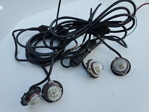 SET OF 4 WHELEN WHITE  VTX609C HIDEAWAY LED LIGHTS USED