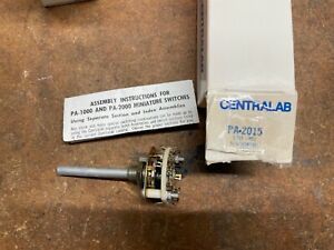 CENTRALAB PA-2015 ROTARY SWITCH 5-POL-3 POS NON-SHORTING STEATITE NIB