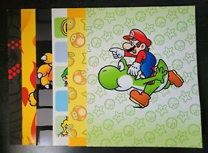 Club Nintendo Reward Super Mario Bros Folders Lot Of 6 Great Condition Rare