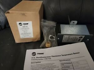 Trane 4&#034; Temperature Sensor 4190-1132 10K Ohm Thermistor Made in USA NEW NOS