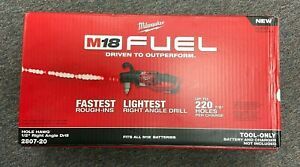 NEW Milwaukee 2807-20 Gen II M18 Fuel Hole Hawg 1/2” Cordless Right Angle Drill