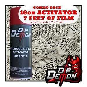 16oz hydrographic film / activator We the People Script hydro dip dipping wizard