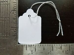 1000 WHITE #7 Large Price Merchandise Tags BLANK String STRUNG Retail Jewelry