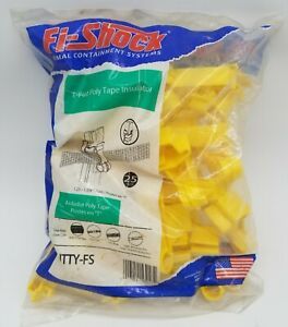 Fi-Shock ITTY-FS Yellow T-Post Electric Fence Polytape Insulators 309-616FS