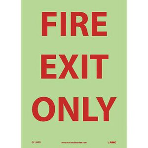NMC GL139PB Fire Exit Only Sign