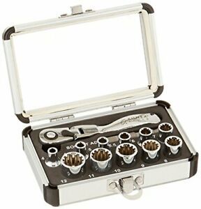 Sunex 9723 1/4-Inch Drive Universal Spline 1/4&#034; Drive Socket Set, Mini Ratchet