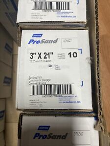Box of 10 Norton ProSand 3” x 21” Sanding Belts 50 Grit “GREAT DEAL”