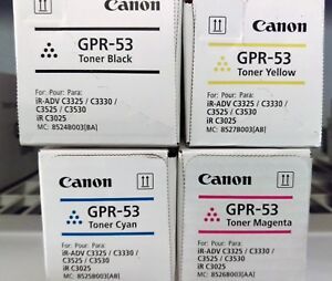 Canon, GPR-53,OEM Toner Full Set, 8524B003AA, 8525B003AA, 8526B003AA,8527B003AA