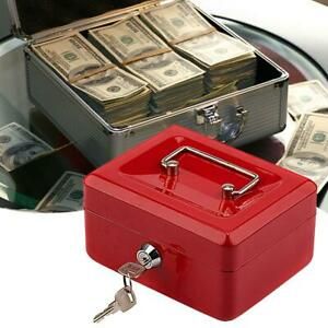 CB152 Mini Security Lock Stainless Steel Cash Money Box Lockable Safe Box