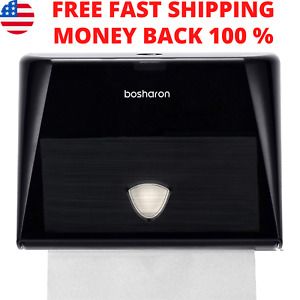 Black Paper Towel Dispenser Wall Mount, Multifold PaperTowel DispenserCommercial