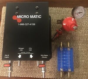 Micro Matic Beer Blender W/ Regulator &amp; Inline Flow Meter/leak Detector For Beer