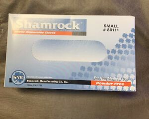 Shamrock Nitrile Blue Gloves - Small (100 Gloves/Box)